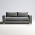 Dwuosobowa sofa sztruksowa szara 180 x 90 x 78 cm