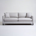 Dwuosobowa sofa z tkaniny poliestrowej 180 x 85 x 85 cm jasnoszara