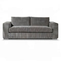 Dwuosobowa sofa sztruksowa 200 × 90 × 85 cm ciemnoszara